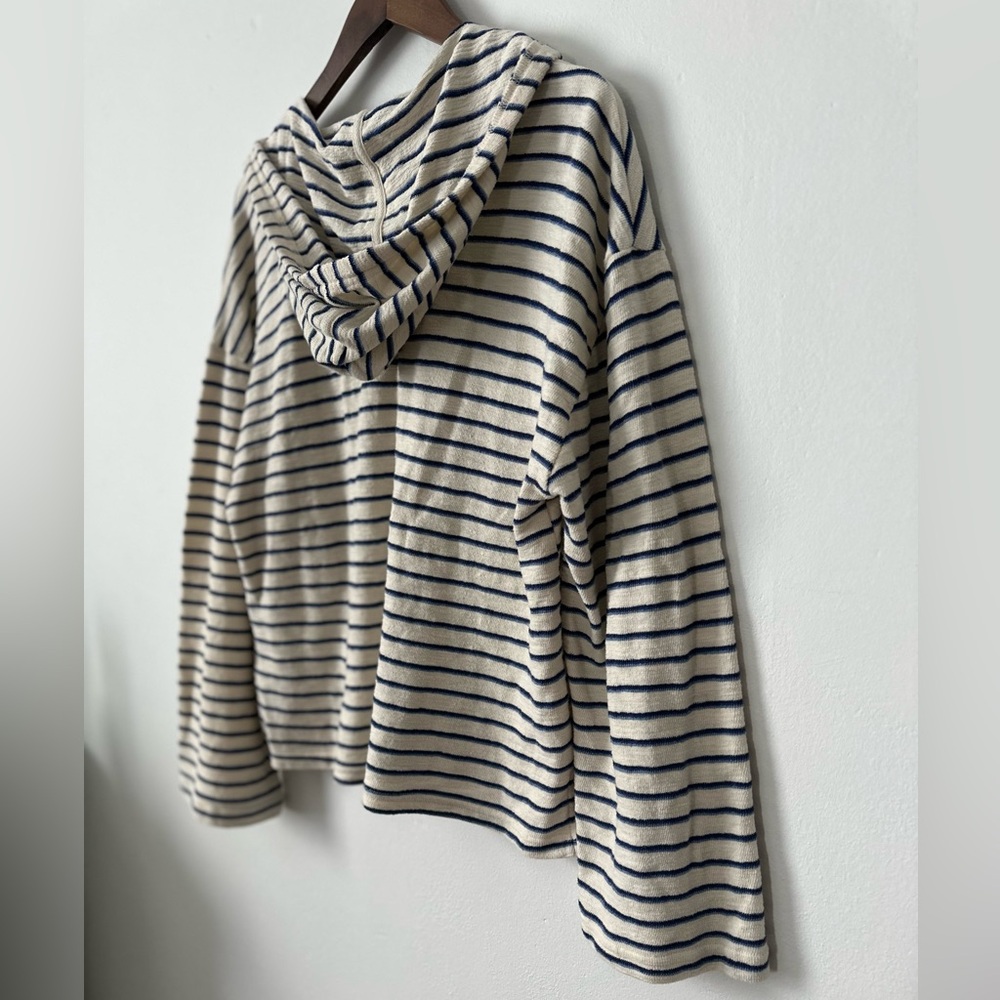 New Without Tags Playa Hoodie Navy & White Stripe by Marine Layer, Sz XL - Picture 5 of 11